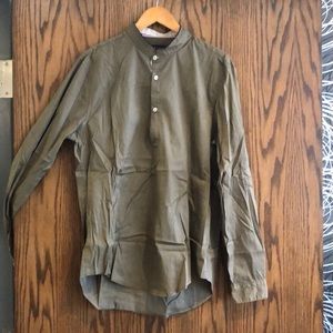 Zara green men’s tunic button down Size XL